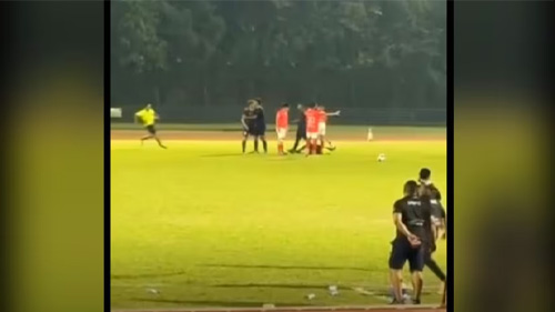 Wasit Laporkan Kejadian Kepada Polis Selepas Perkelahian Pemain East Coast United Semasa Perlawanan Piala FA Singapura